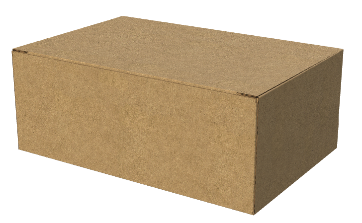 Blank kraft food box before branding