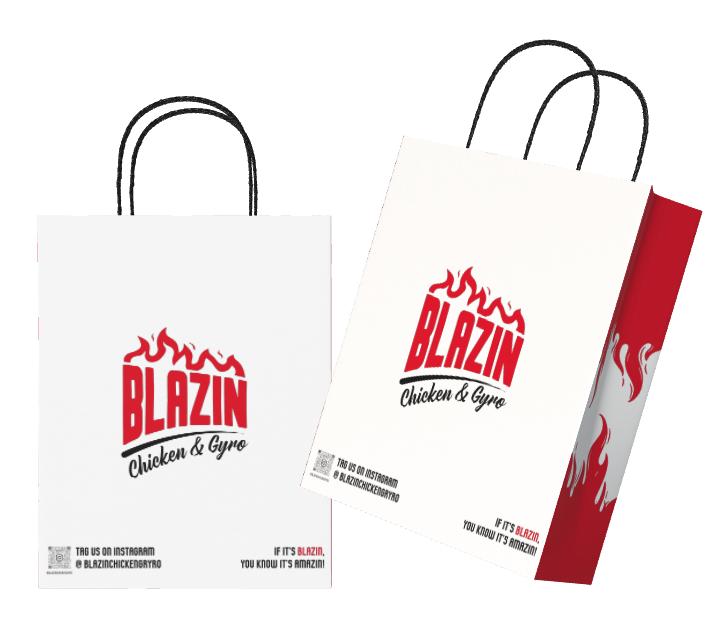 Blazin Chicken and Gyro custom handbags