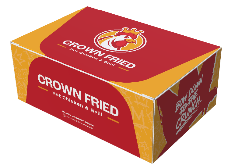 Crown Fried custom food box