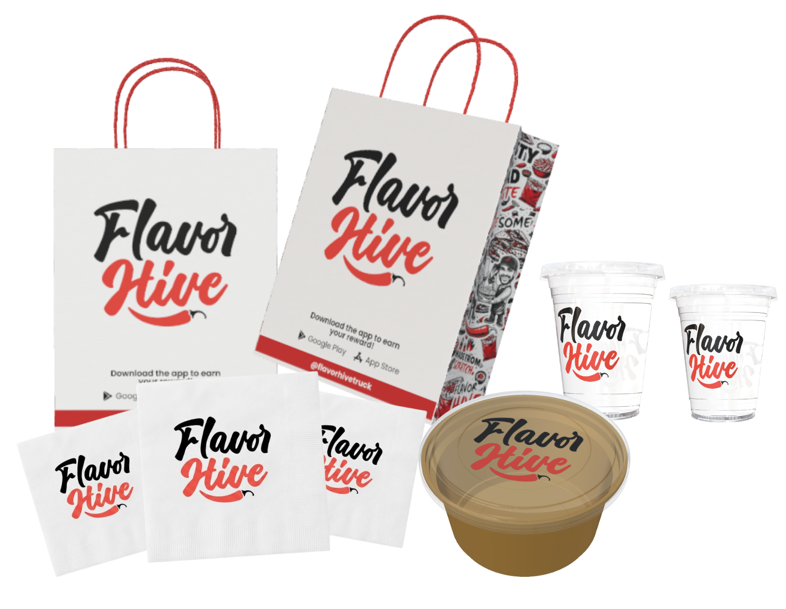 Flavor Hive custom packaging suite