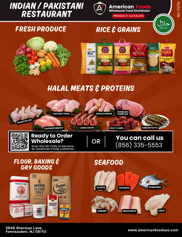 Indian / Pakistani Restaurant one page catalog
