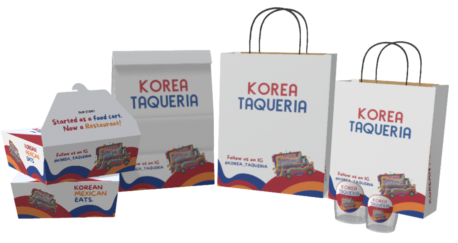 Korea Taqueria custom packaging suite